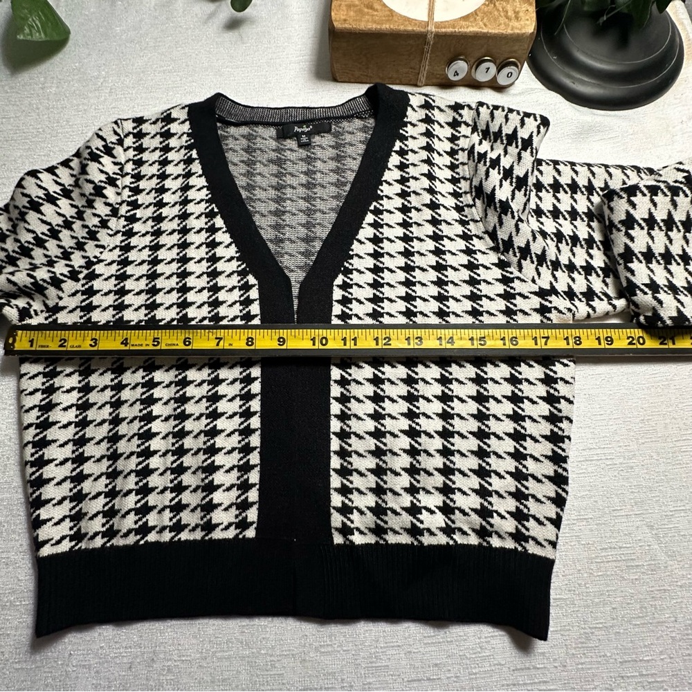 Papaya Black and White Houndstooth Cardigan - Picture 5 of 9